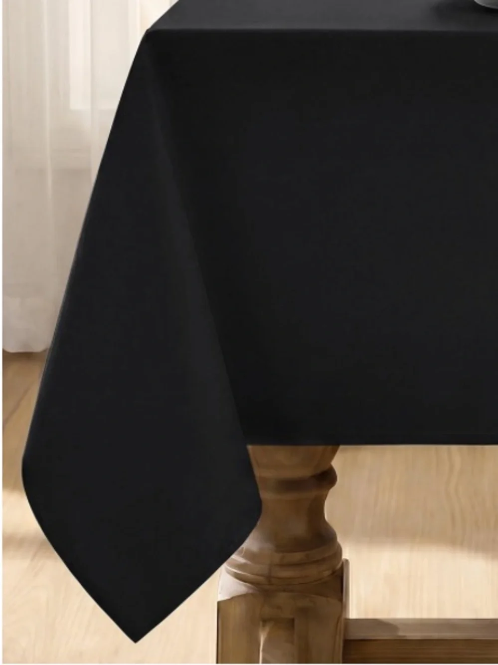 WATERPROOF Tablecloth 100% Premium Microfiber RECTANGULAR 60x120” BLACK